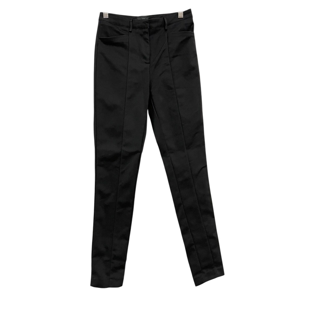 Eliya The Label Pants Womens XS Black Pintuck Seam Tailored Corporate Goth Chic